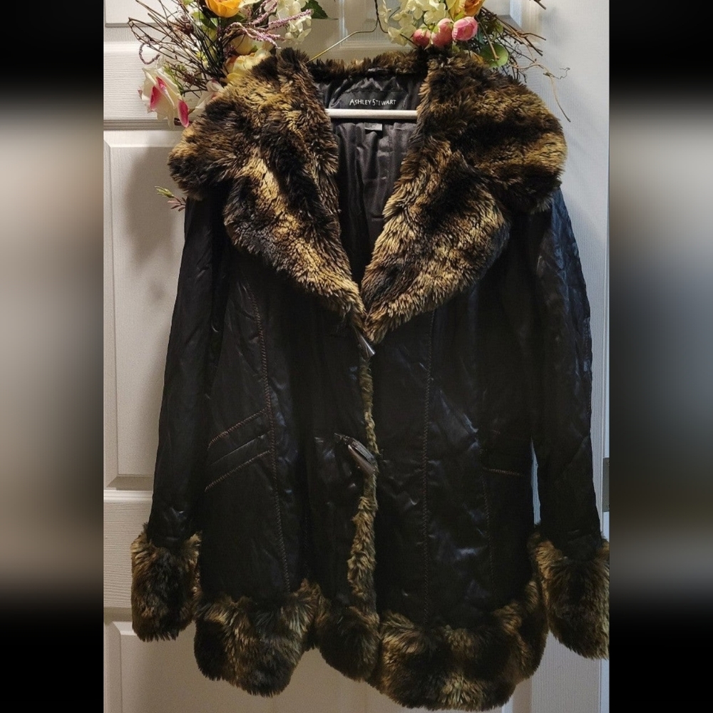 Faux fur coat